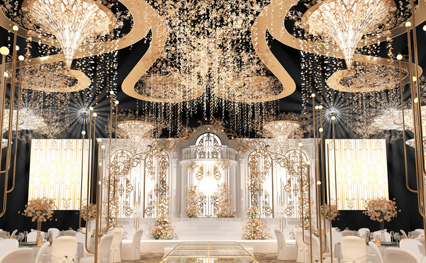 户县花木兰喜事汇金色大厅效果展示